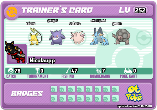 Niculaupp Card otPokemon.com