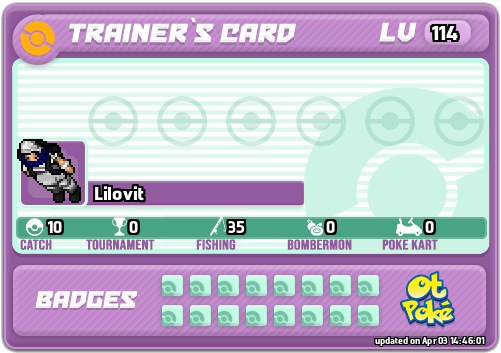 Lilovit Card otPokemon.com