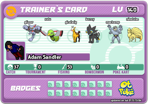 Adam SandIer Card otPokemon.com