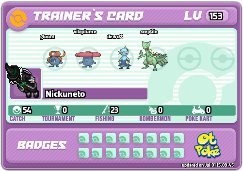 Nickuneto Card otPokemon.com