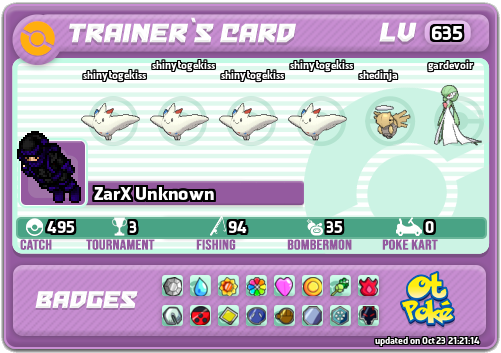 ZarX Unknown Card otPokemon.com