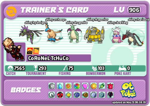 CoRoNeL TcHuCo Card otPokemon.com