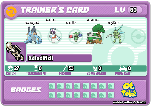 Xdtadificil Card otPokemon.com