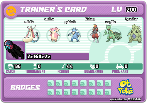 Zz Billz Zz Card otPokemon.com
