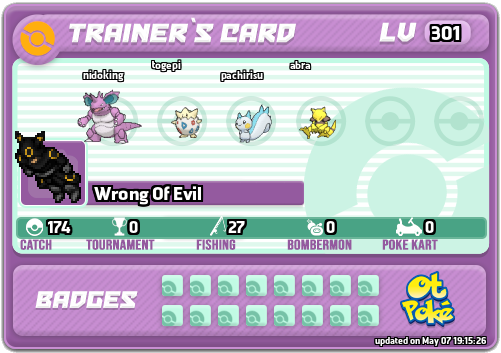 Wrong Of Evil Card otPokemon.com
