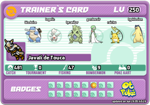 Javali de Touca Card otPokemon.com