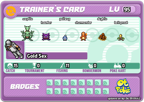 Gold Sex Card otPokemon.com