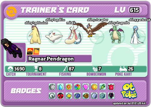 Ragnar Pendragon Card otPokemon.com