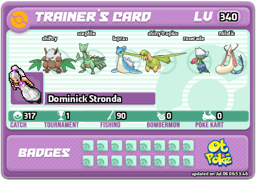 Dominick Stronda Card otPokemon.com