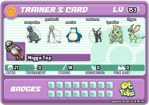 Nigga Top Card otPokemon.com