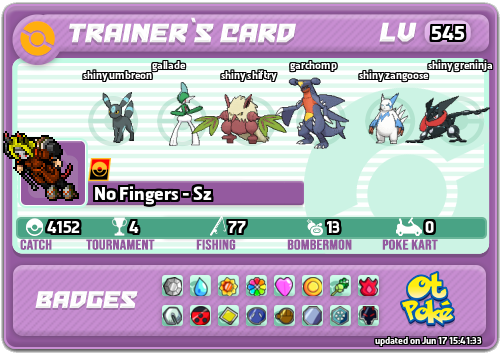 No Fingers - Sz Card otPokemon.com