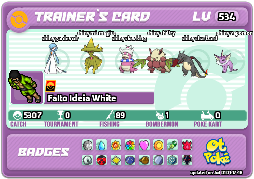 Falto Ideia White Card otPokemon.com