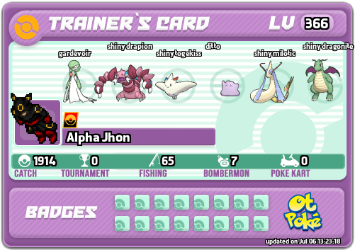 Alpha Jhon Card otPokemon.com
