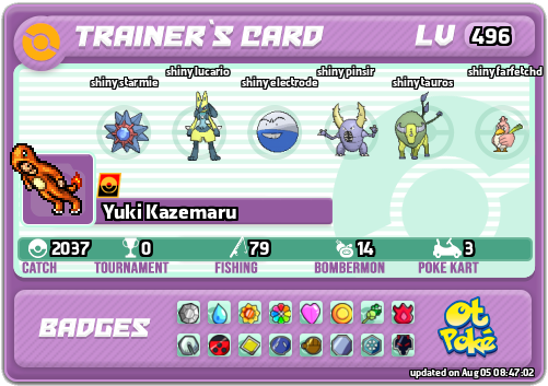 Yuki Kazemaru Card otPokemon.com