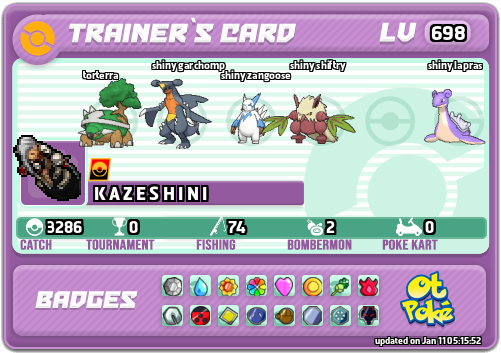K A Z E S H I N I Card otPokemon.com