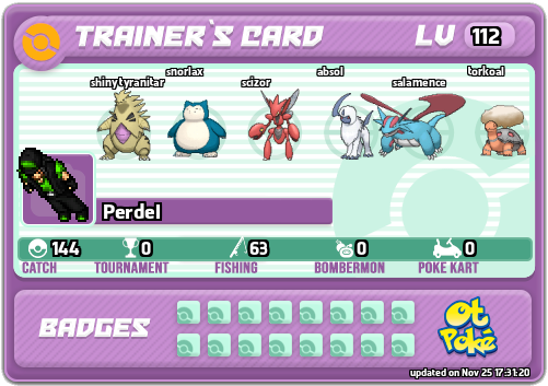 Perdel Card otPokemon.com