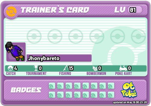 Jhonybareto Card otPokemon.com