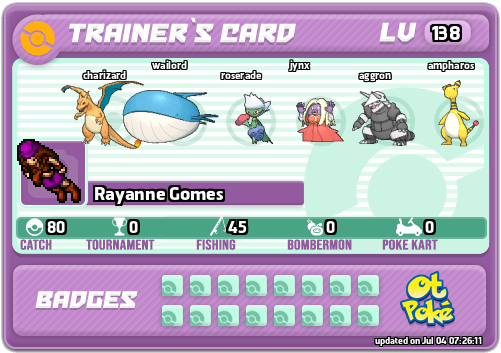 Rayanne Gomes Card otPokemon.com