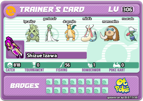 Shizue Izawa Card otPokemon.com