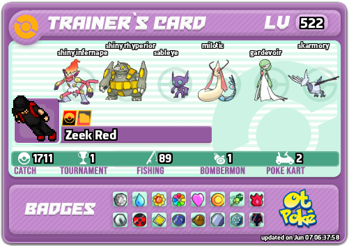 Zeek Red Card otPokemon.com