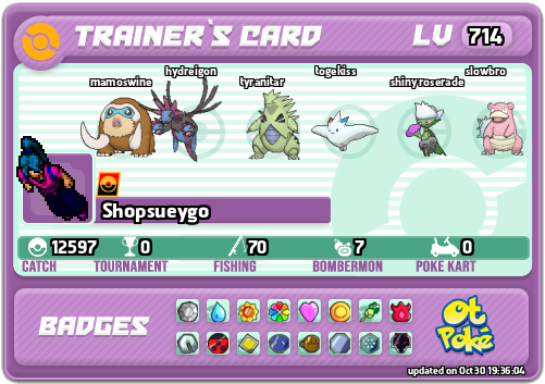 Shopsueygo Card otPokemon.com
