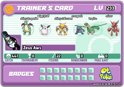 Zeus Aws Card otPokemon.com