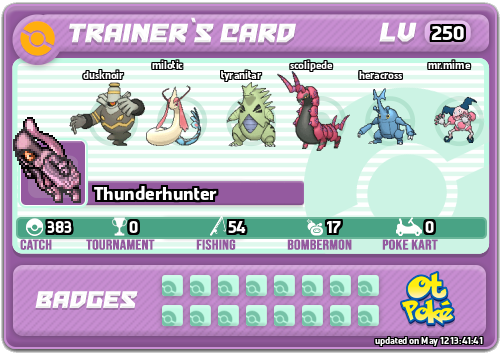 Thunderhunter Card otPokemon.com