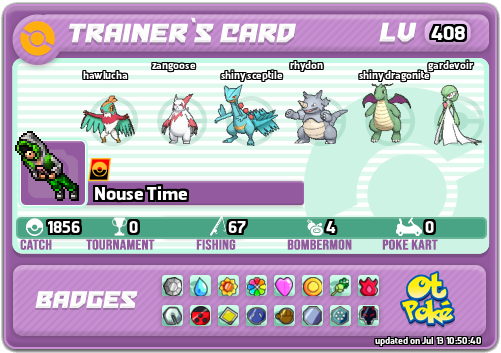 Nouse Time Card otPokemon.com