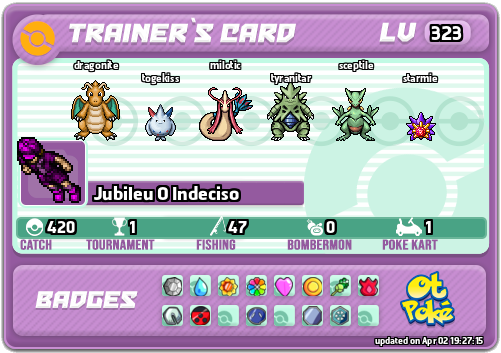 Jubileu O Indeciso Card otPokemon.com