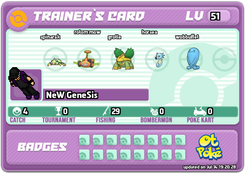 NeW GeneSis Card otPokemon.com