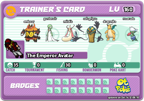 The Emperor Avatar Card otPokemon.com