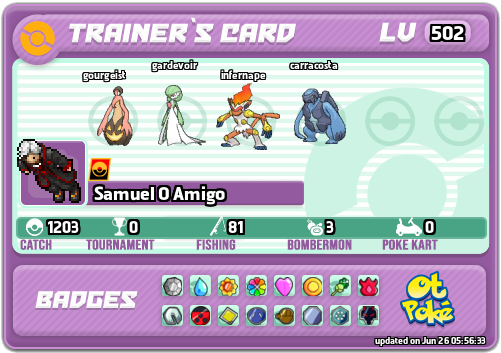 Samuel O Amigo Card otPokemon.com