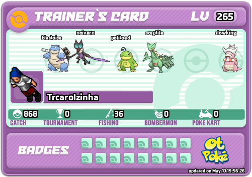Trcarolzinha Card otPokemon.com
