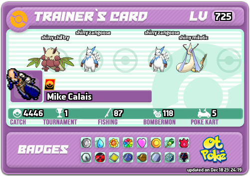 Mike Calais Card otPokemon.com