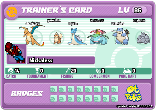 Nickaless Card otPokemon.com