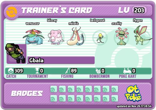 Gbala Card otPokemon.com