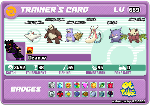 Dean w Card otPokemon.com