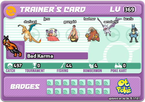 Bad Karma Card otPokemon.com