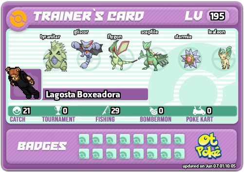 Lagosta Boxeadora Card otPokemon.com