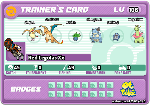 Red Legolas Xx Card otPokemon.com
