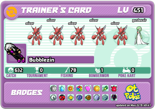 Bubblezin Card otPokemon.com