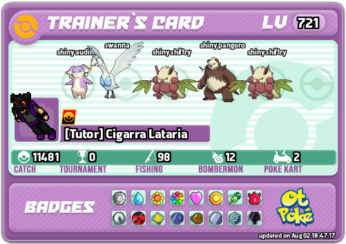 [Tutor] Cigarra Lataria Card otPokemon.com