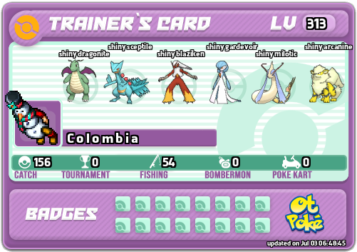 C o l o m b i a Card otPokemon.com