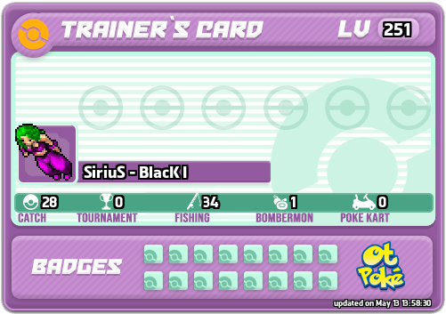 SiriuS - BlacK I Card otPokemon.com