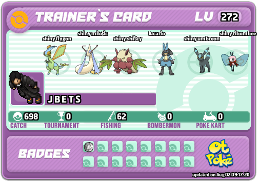 J B E T S Card otPokemon.com