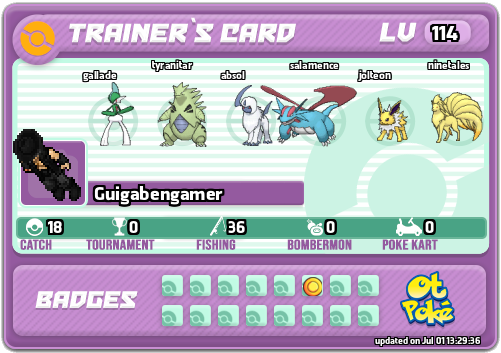 Guigabengamer Card otPokemon.com