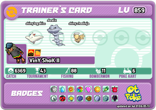 VinY ShoK II Card otPokemon.com
