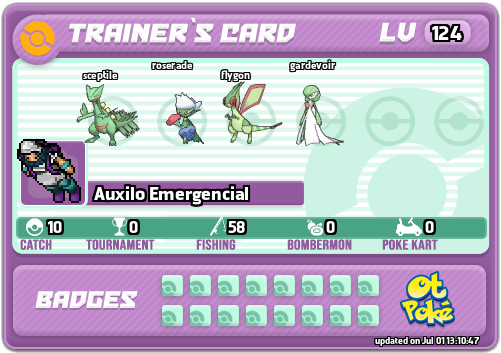 Auxilo Emergencial Card otPokemon.com