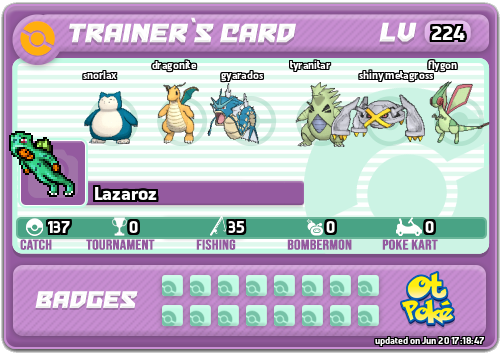 Lazaroz Card otPokemon.com