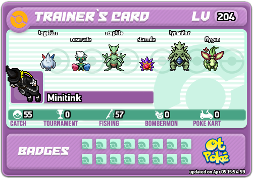Minitink Card otPokemon.com